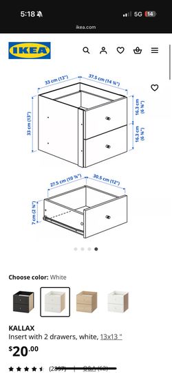 IKEA Kallax Drawers BRAND NEW