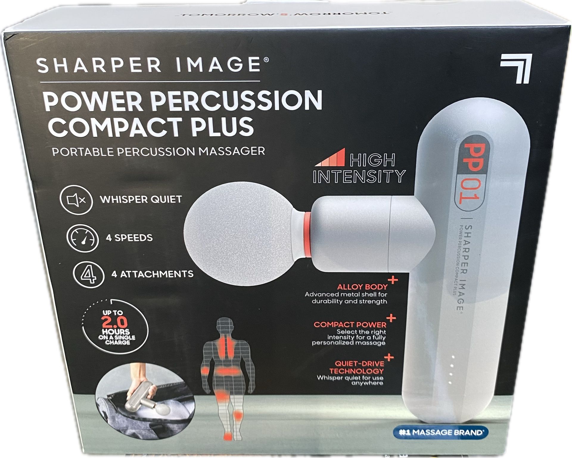 Sharper Image Power Percussion Compact Plus Portable Percussion Massager