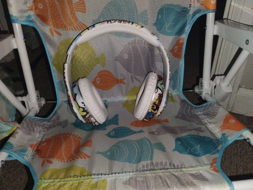 Wireless LED Headphones Chargeable And Foldable