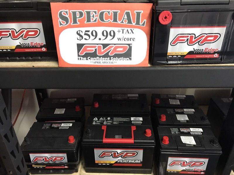 New FVP car/truck batteries