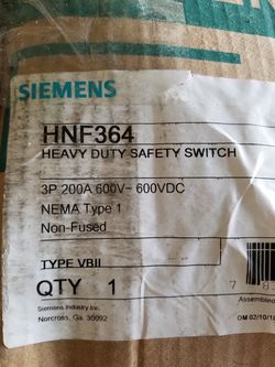 Siemens Heavy duty Disconnect