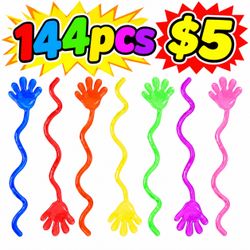 Sticky Stretchy Hands Toy – 144 Pack