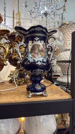 Blue Ceramic Vase Hand Made