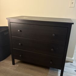 Dark Brown Wooden Drawer - Solid & Clean