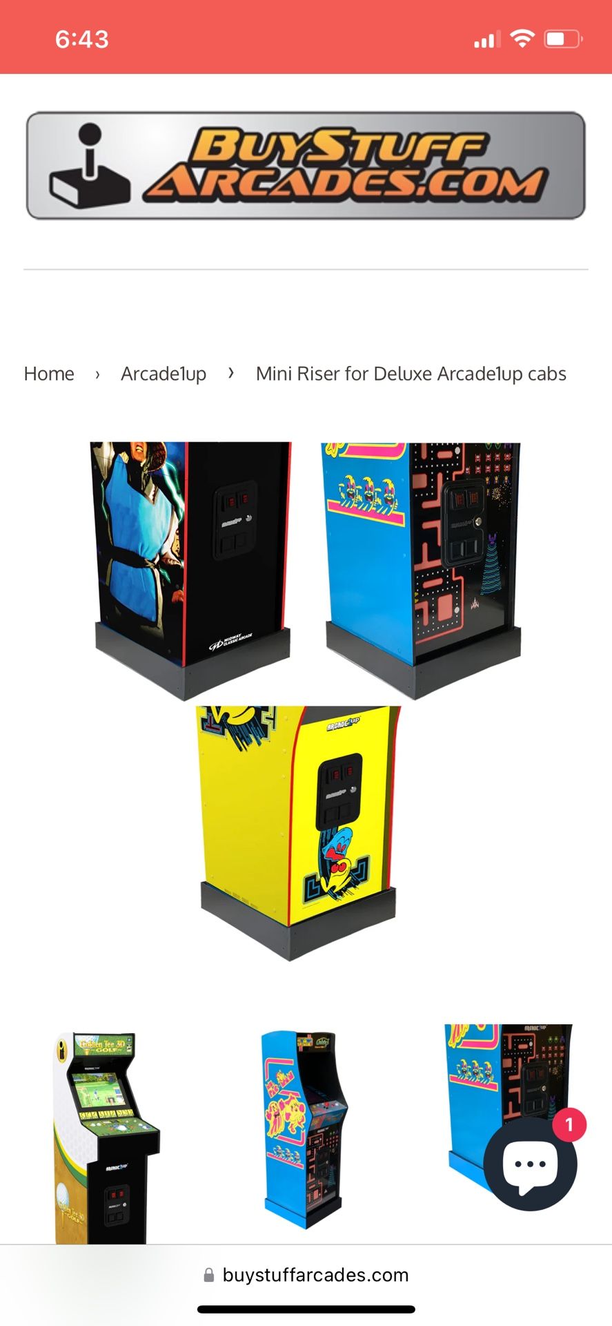 Arcade1up Riser Booster 4inch