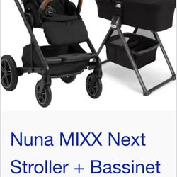 Nuna MIXX Next Stroller + Bassinet with Stand Bundle