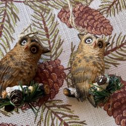 New, Set Of 3 Owl Ornaments   $20