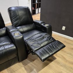 Octane Leather Theater Chairs