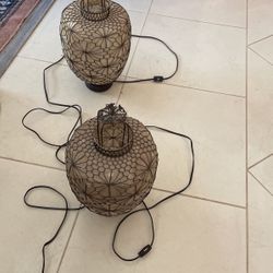 2 Vintage Lamp Lights 