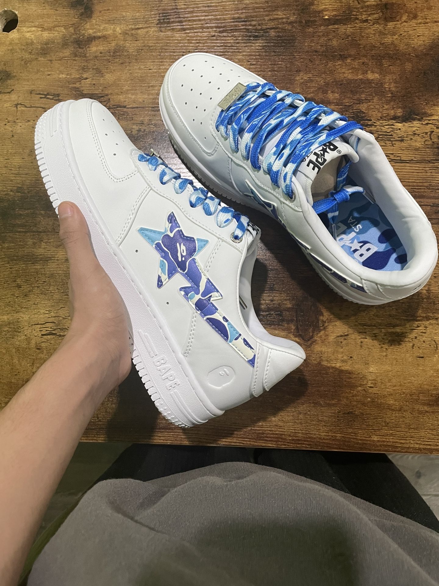 White ABC Camo Blue Bape Sta ( SEND OFFERS! )