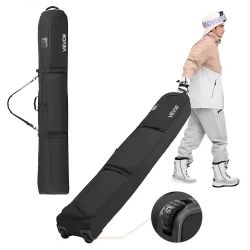  929# Ski Roller Bag, Up to 74.8 in/190 cm, Padded Snowboard Bag with Wheels for Air Travel, 600D Waterproof Oxford Fabric, with Adjustable Straps, fo