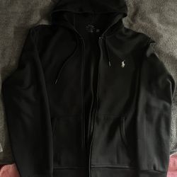 black polo zip up