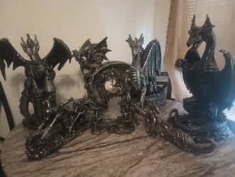 Gothic Style Dragons 6 Figurines