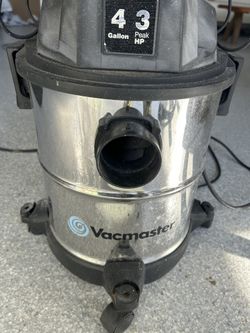 Vacmaster 4-Gallon Stainless Steel Wet/Dry Vac - $30