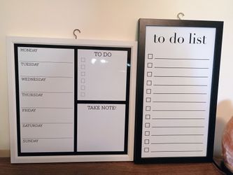 Weekly Planner and To Do List Whiteboard Set