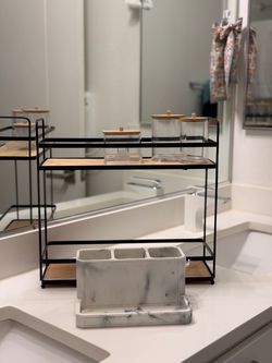 Stylish Bathroom & Vanity Organizer Set (Loft / Minimalist Style)