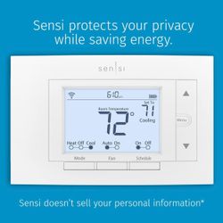 Emerson Sensi Wi-Fi Smart Thermostat for Smart Home, DIY, Works With Alexa, Energy Star Certified, ST55