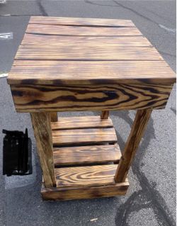 2-Tier Wooden Kitchen Cart W/ 4 Wheels, 28Wx24Dx40H
