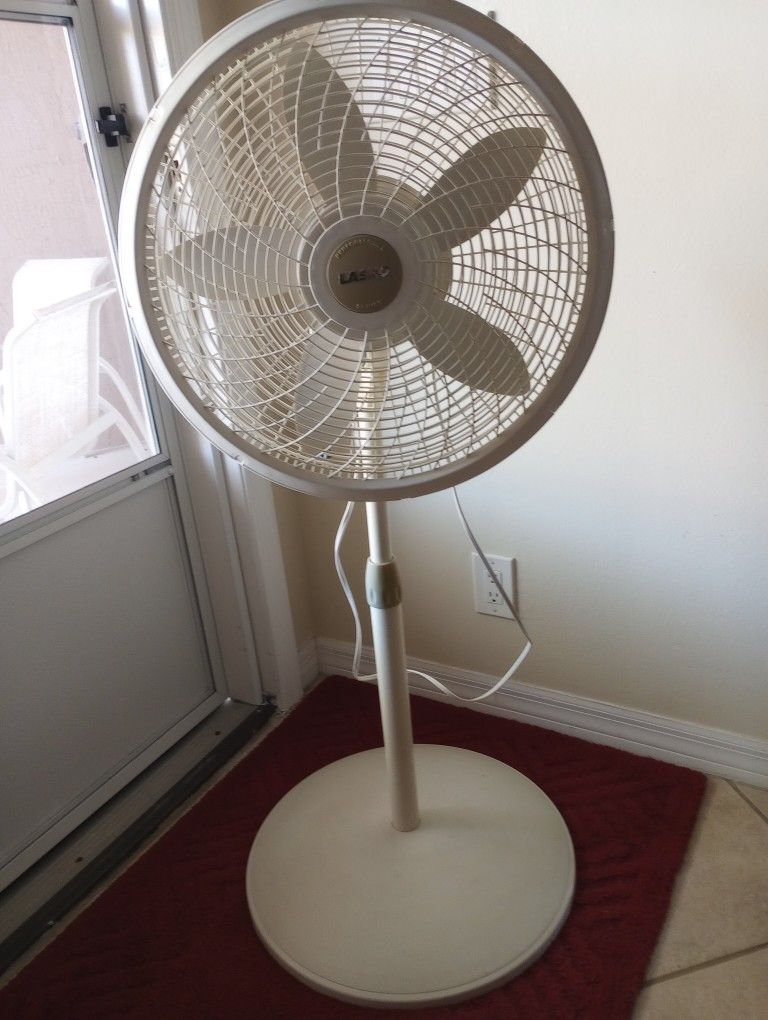 Lasco 20" Adjustable Height (Up To 57") 3-speed Oscillating Pedestal Fan