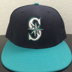 Seattle Mariners New Era 59FIFTY Size 7.5 MLB On-Field Made In U.S.A Hat Cap