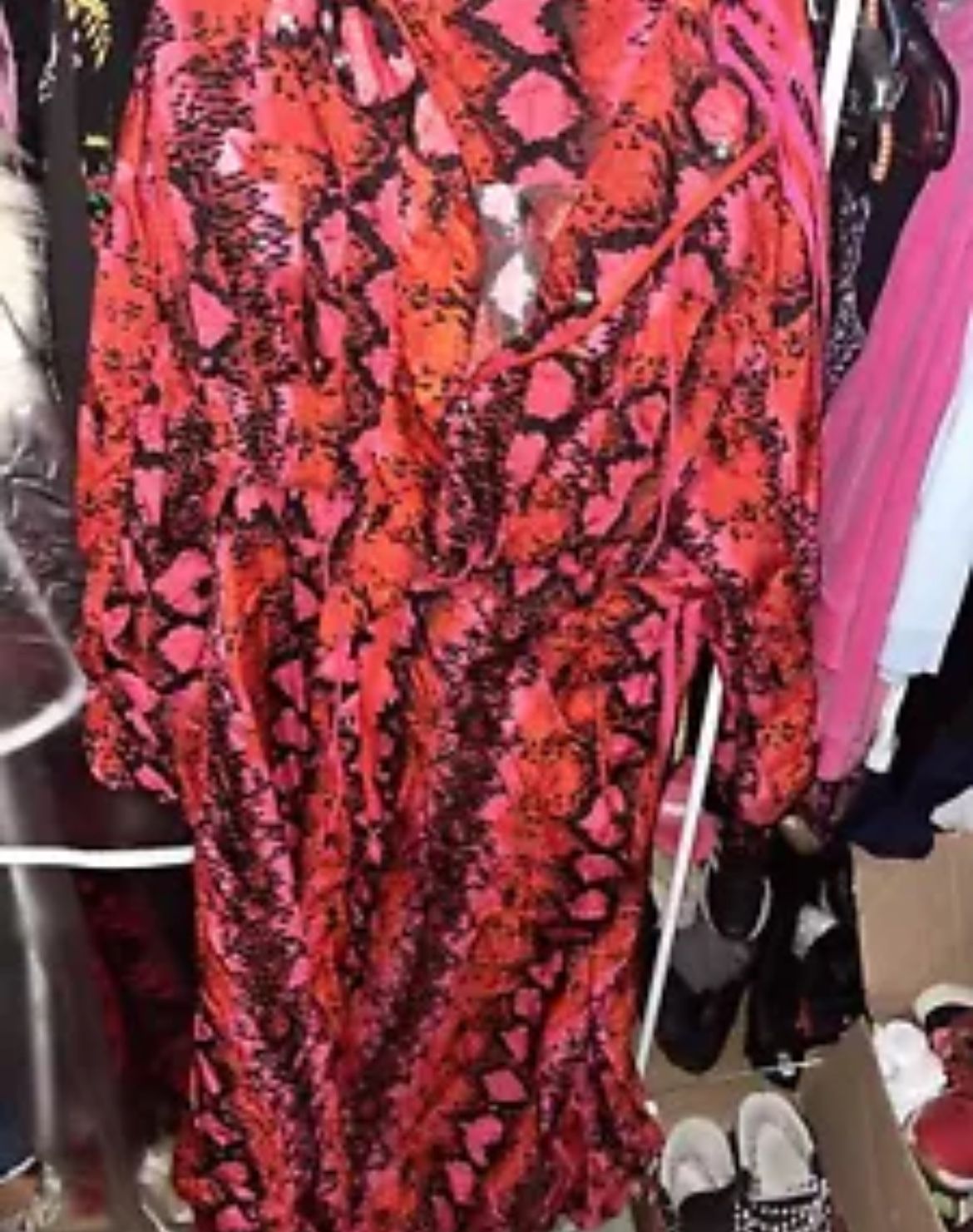 Adidas X Ivy Park Red Snakeskin Heart Hooded Jacket Size XLarge Unisex With Bra