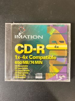 BRAND NEW Sealed VINTAGE IMATION CD-R Recordable DISC 650 MB, 4X