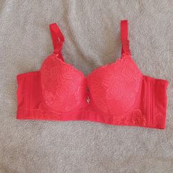 Doosinki push up underwire cup bra red Sz. 44/100
