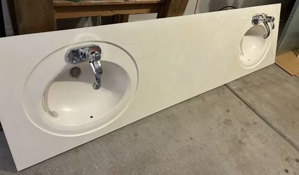 Bathroom Double Sink Vanity Top 90”