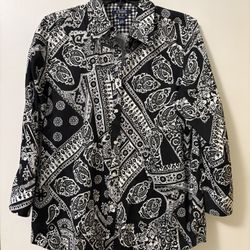Ladies Chaps New Paisley Pattern Blouse “No Iron”