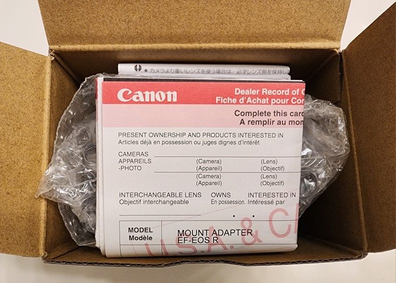 Canon EF to R Lens Adapter, Mint++
