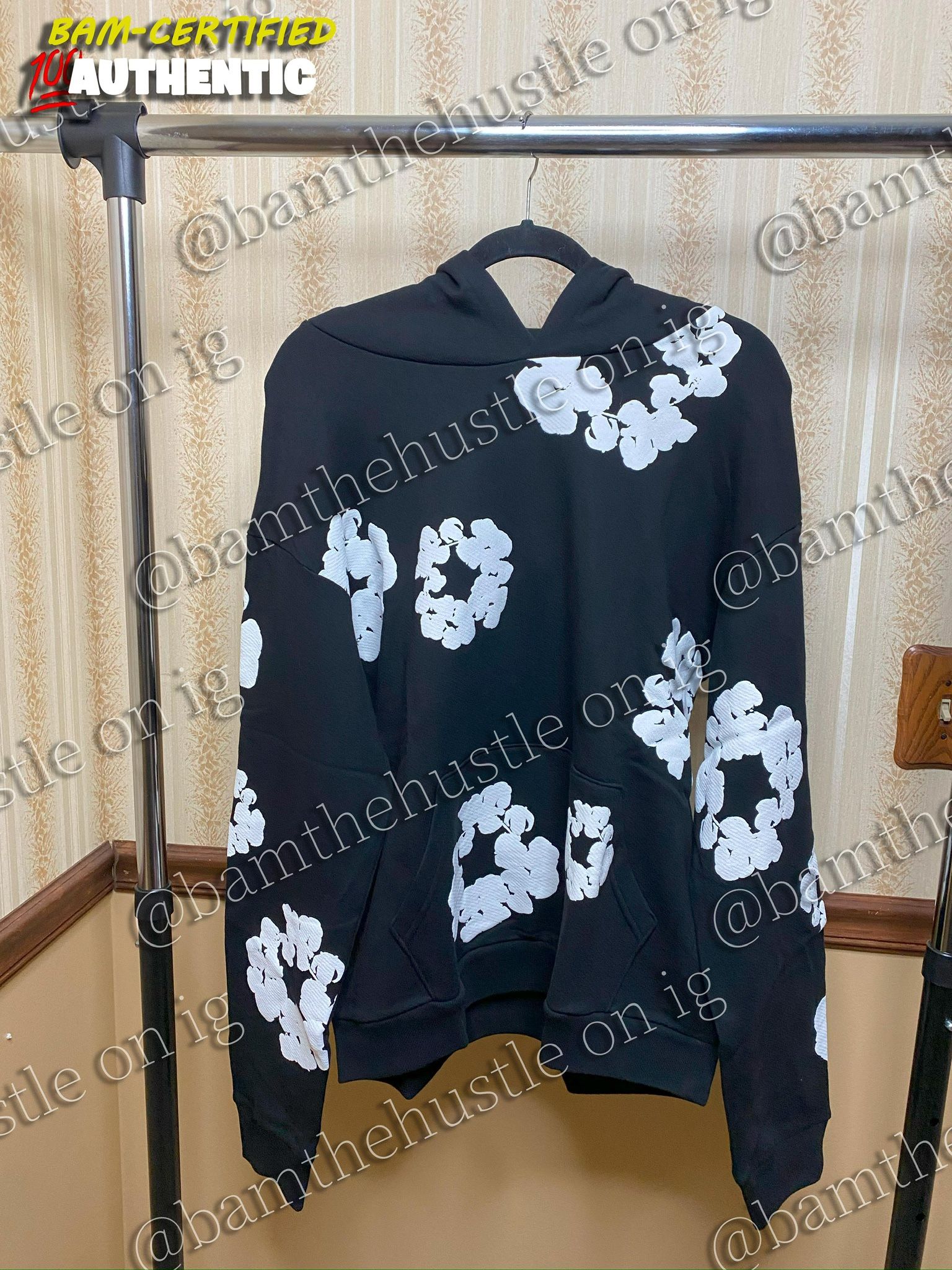 Denim Tears Cotton Wreath Hoodie - Black *Never Worn + Brand New* 