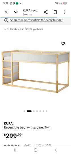 Kids bes with mattress twin IKEA KURA
