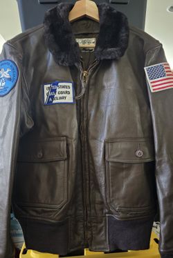 1976 US Navy G-1 Flight Bomber Jacket with Fur Collar, DSA100-76-C-0375, Size 42