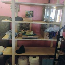 Crate And Barrel Wooden 6 Shelves Unit