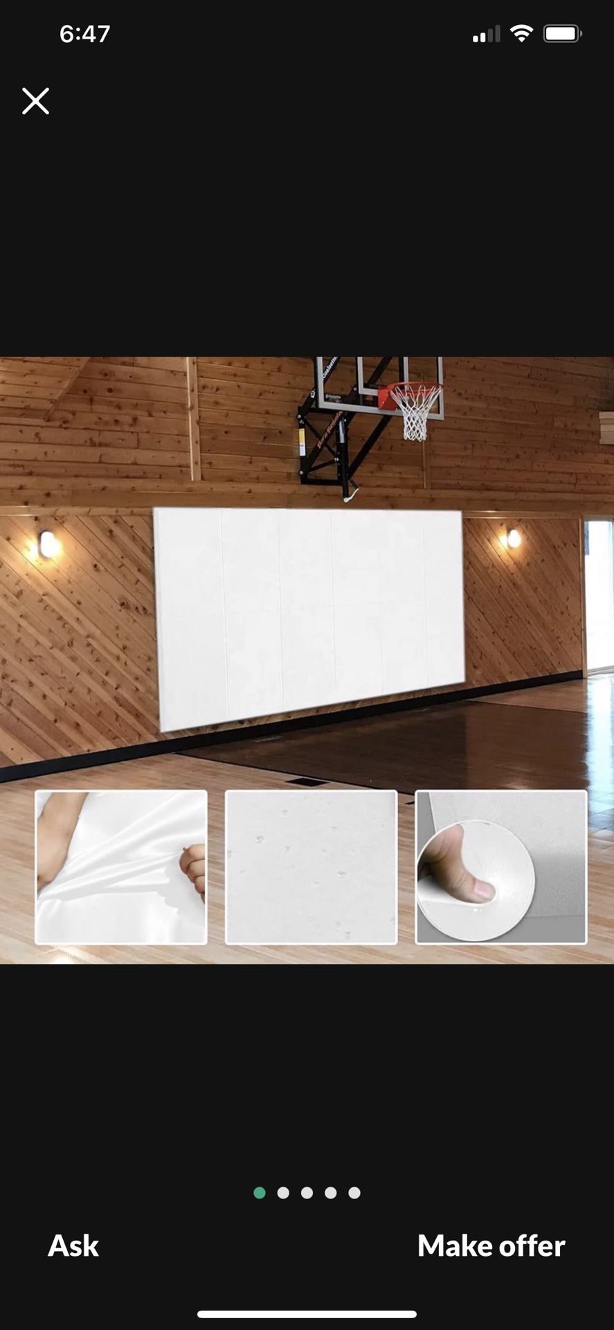 PROGOAL 2"/4" Thick Foam Protection Wall Pad, Gym Basketball-Court Protectors, Durable Waterproof Padding for Wall-Mounted Basketball Hoops(72" L× 16"
