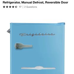 Retro Mini Refrigerator 1.6 Cu