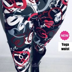 NEW Womens Valentines Day Leggings Soft As Lularoe OS