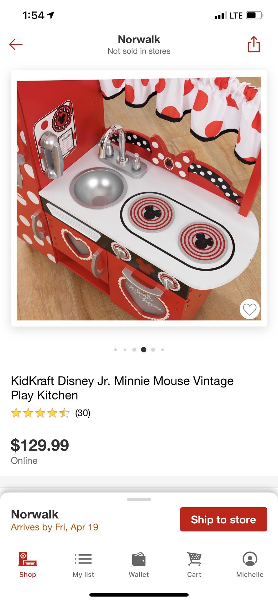 KidKraft Disney Jr Minnie Mouse Vintage Play Kitchen for Sale in Norwalk CA OfferUp