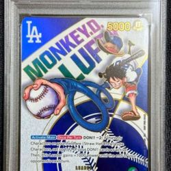 2025 ONE PIECE MONKEY D.LUFFY DODGERS X ONE PIECE NIGHT #010 GEM MT