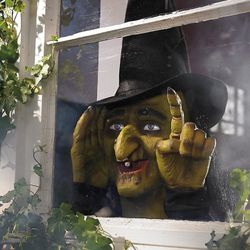 Original Scary Peeper - Tapping Witch Halloween Decorations for Indoor or Outdoor Décor for Window