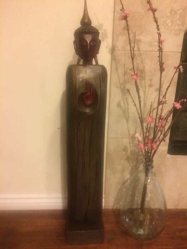 Pier 1 Imports Wood Standing Buddha