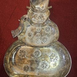 International Silver Company Silverplated Snowman Tray