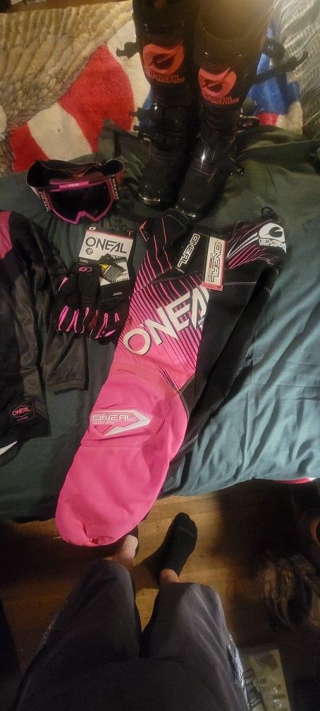Brand New O'Neal Pink And Black Riding Gear