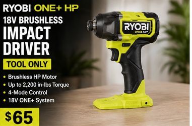 RYOBI ONE+ HP 18V Brushless Impact Driver – NEW