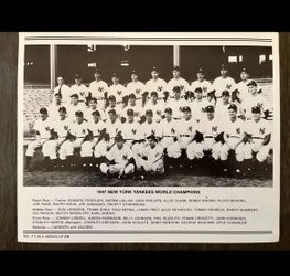 1947 New York Yankees World Champions Team Photo