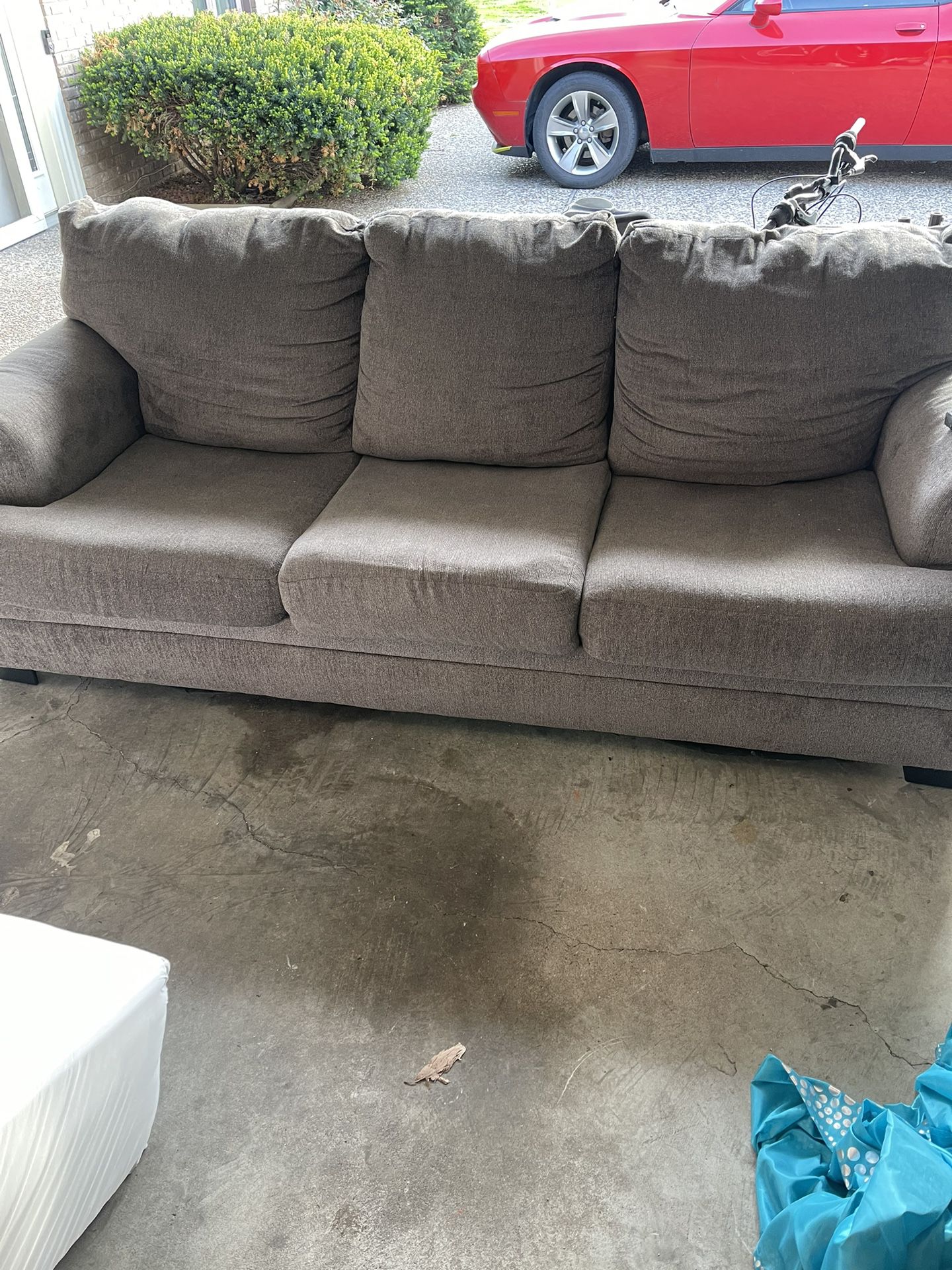 Gray cloth sofa 