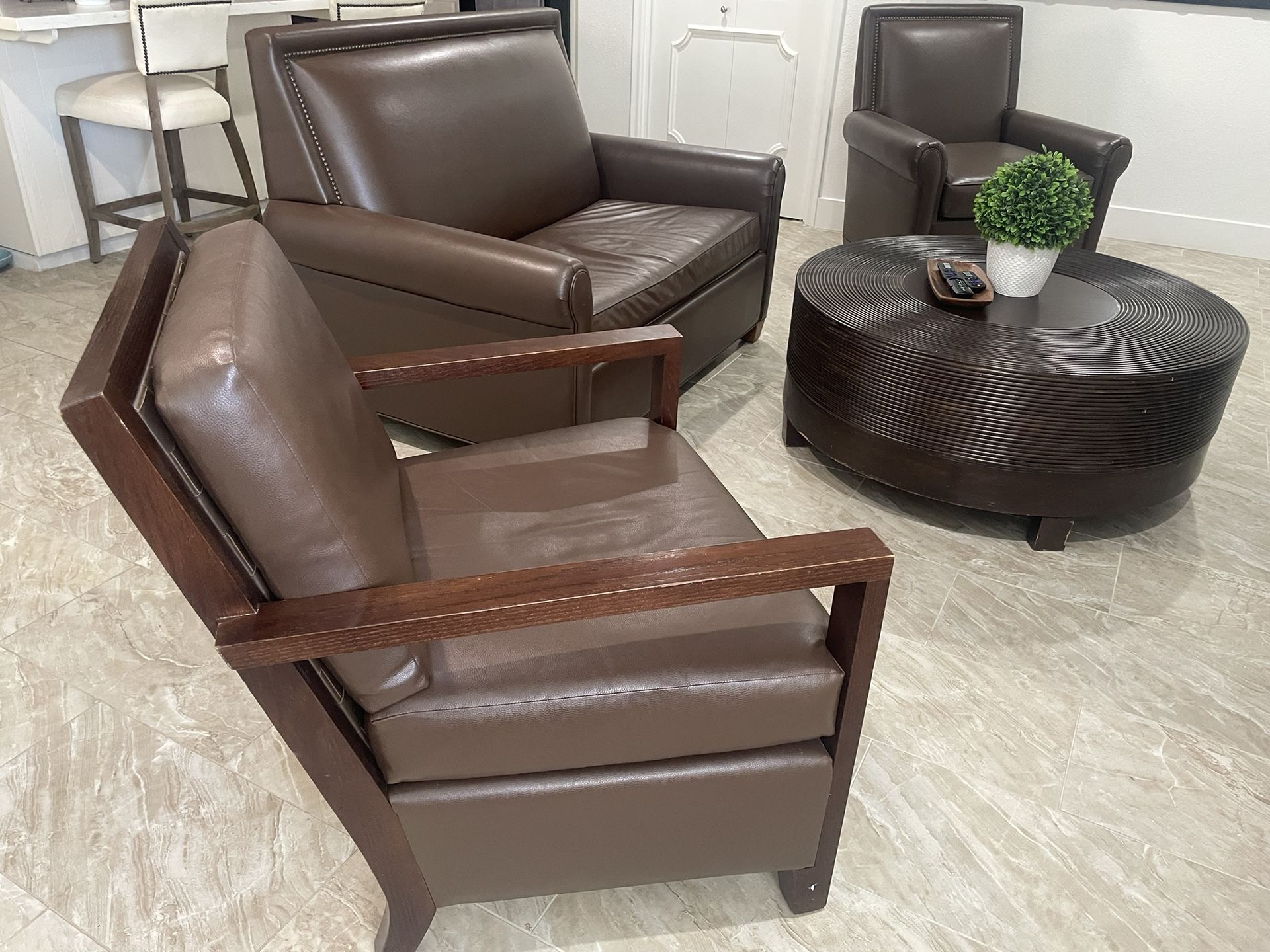 Leather Chairs And Or Couch