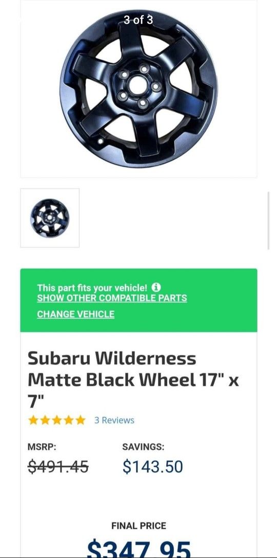 Subaru Outback Wilderness rim