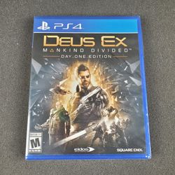 PS4 Deus Ex Mankind Divided Day One Edition Square Enix Factory Sealed