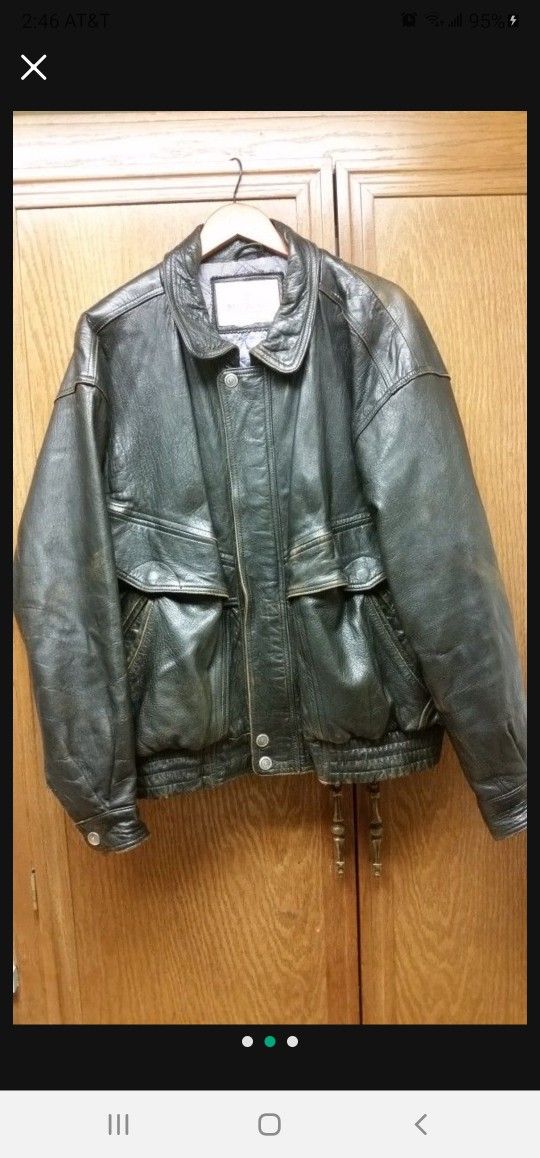 Bill Blass Leather Bomber Jacket & dozens more items posted here